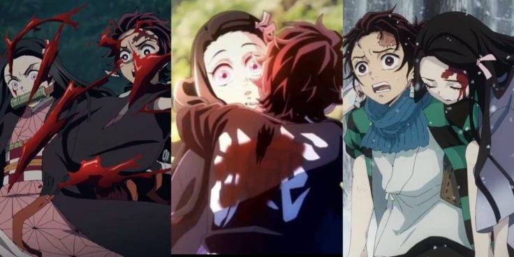 شخصيات تانجيرو ونيزوكو في انمي قاتل الشياطين