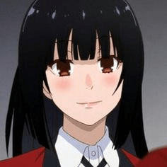 يوميكو جابامي بطلة انمي مدرسة المقامرة
