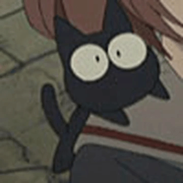 شخصية تاكون في انمي flcl وهو قط أسود صغير ضال تتبناه ماميمي