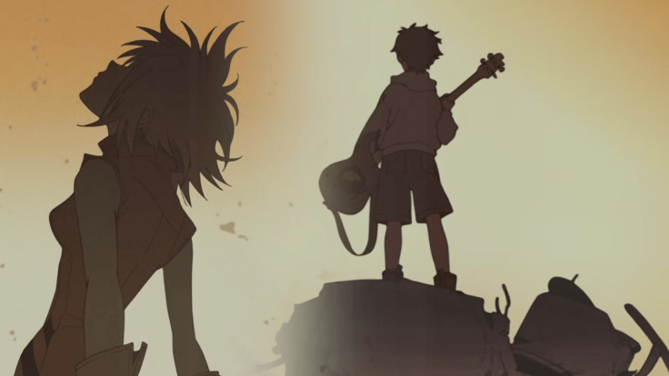 المشهد الختامي من انمي فلكل (FLCL) 